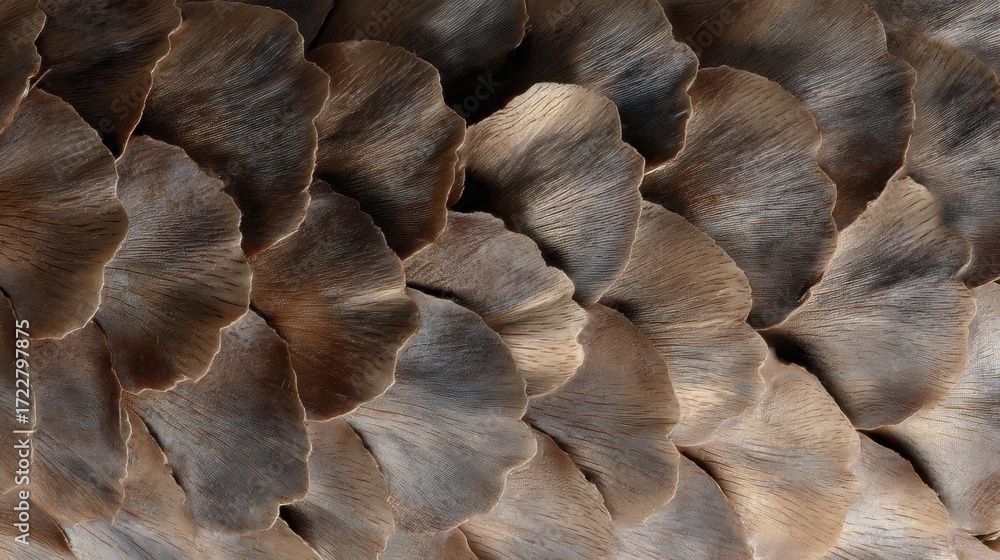 Fototapeta premium Close-up of a group of mushrooms. the mushrooms are arranged in a circular pattern, with each mushroom having a unique shape and texture.