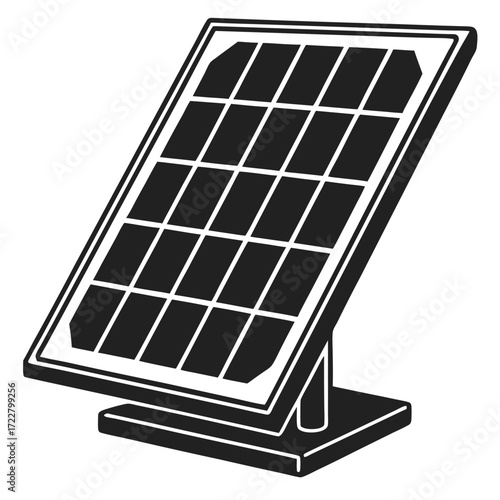 Vector art of solar panel