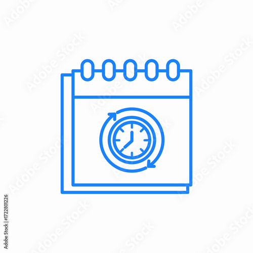 calendar time rewind.jpg icon sign vector