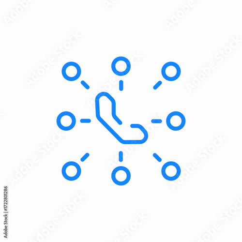 call network connection icon sign vector