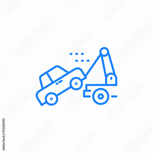 car towing icon sign vector