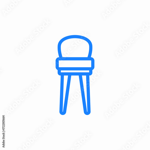 chair baby icon sign vector