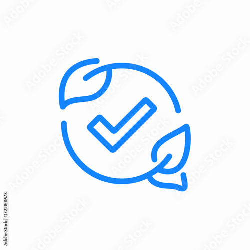 certified nature approved icon sign vector