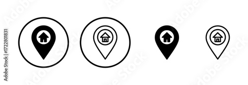 Address icon logo design. home location sign and symbol. pinpoint