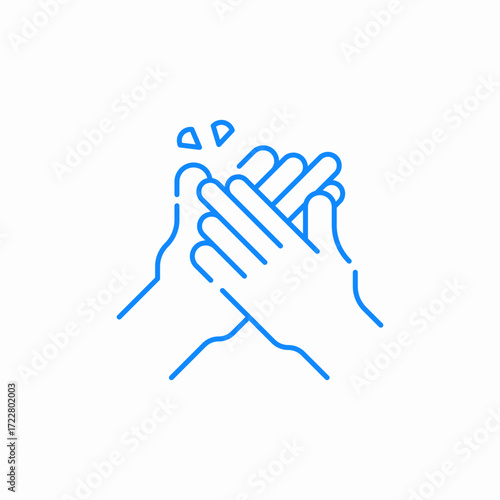 clapping hands applause icon sign vector