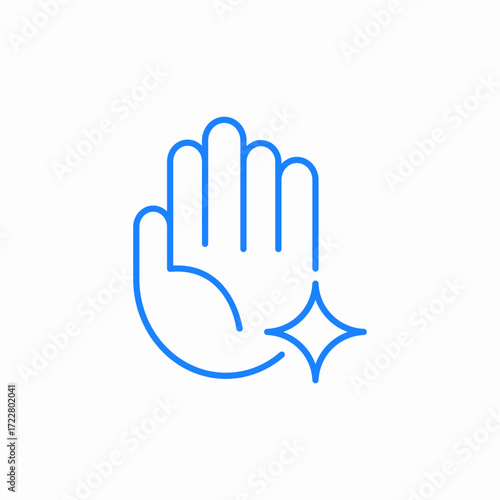 clean hand hygiene icon sign vector