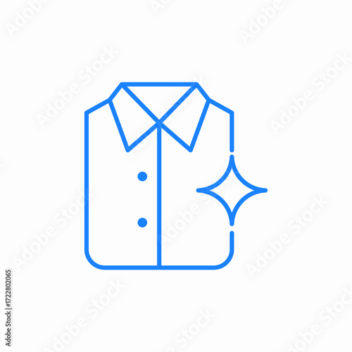 clean ironed shirt icon sign vector