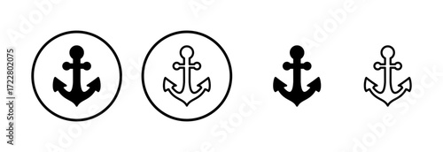 Anchor icon logo design. Anchor sign and symbol. Anchor marine icon.