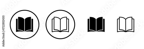 Book icon logo design. open book sign and symbol. ebook icon