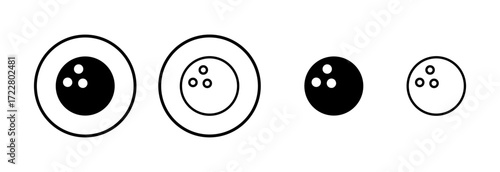 Bowling icon logo design. bowling ball and pin sign and symbol.