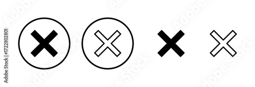 Close icon logo design. Delete sign and symbol. cross sign