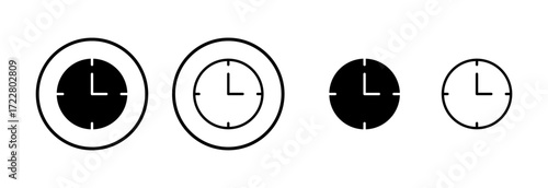Clock icon logo design. Time sign and symbol. watch icon