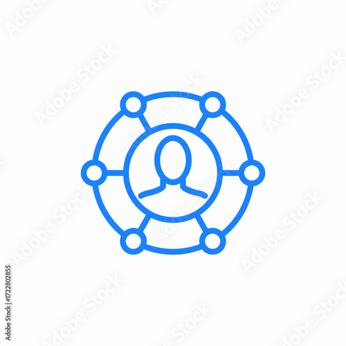 conference users circle icon sign vector