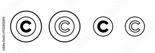 Copyright icon logo design. copyright sign and symbol