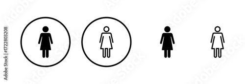 Female icon logo design. woman sign and symbol