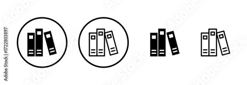 Library icon logo design. education sign and symbol