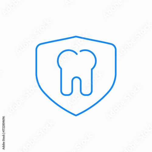 dental shield protection icon sign vector