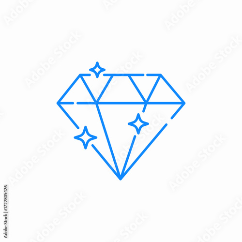 diamond sparkling shine icon sign vector