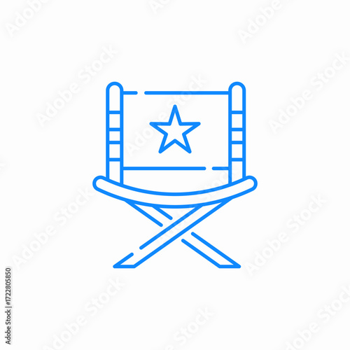 director star chair icon sign vector