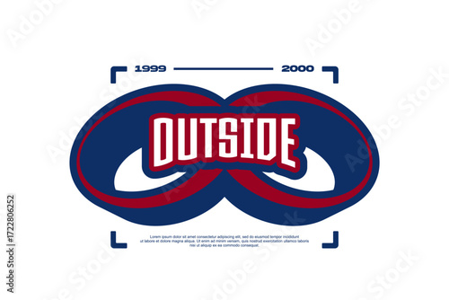 outside streetwear fashion vector template 
