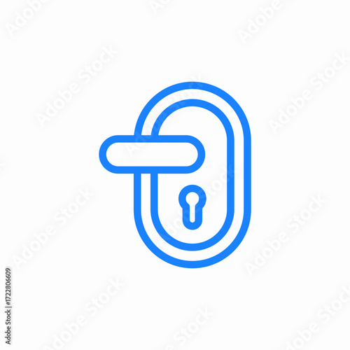 door lock keyhole icon sign vector