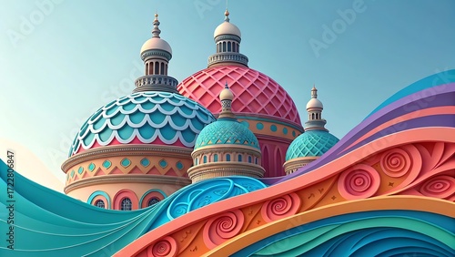 The iconic gold domes of the Cathedral of Christ the Savior in Moscow, a landmark of Russian Orthodox architecture