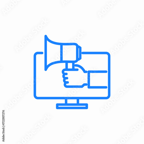 electonic announcement icon sign vector