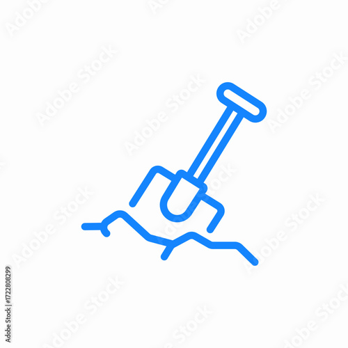 farmer working field icon sign vector