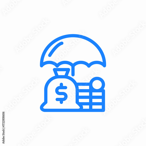 financial insurance icon sign vector