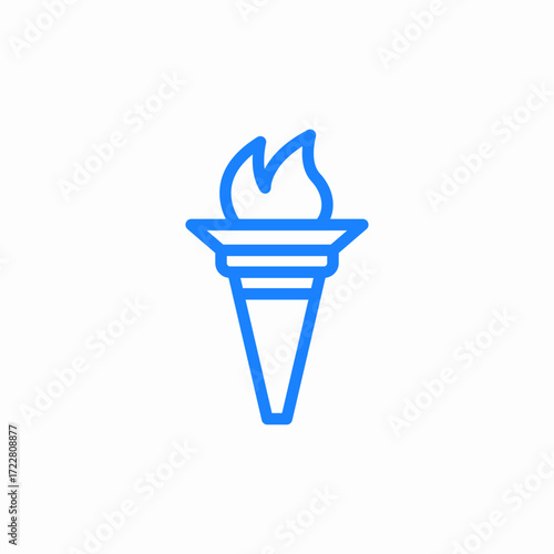 flame olympic icon sign vector