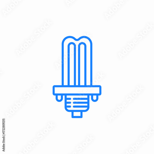 fluorescent lamp icon sign vector