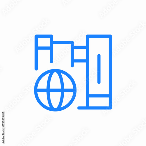 global data icon sign vector
