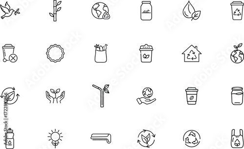 Zero waste environment icon