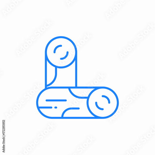 wooden logs piled icon sign vector