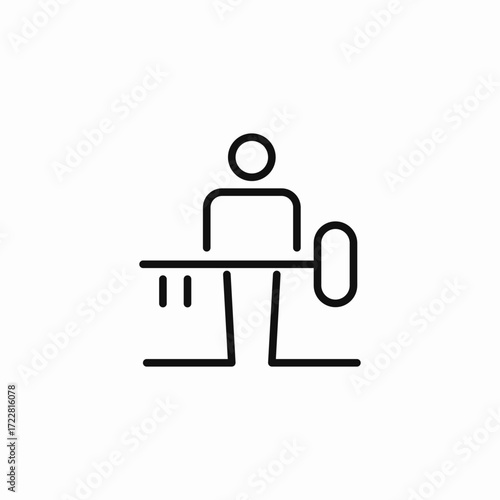 strong man lifting icon sign vector