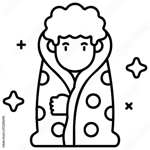Line Art Blanket Icon