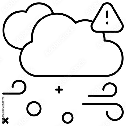 Line Art Blizzard Icon