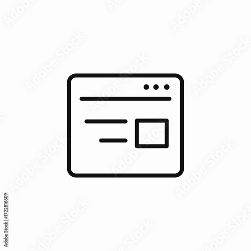 web page layout icon sign vector