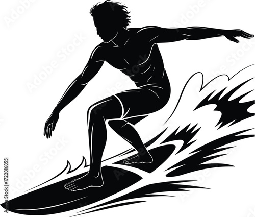 Surfer Silhouette Surfboard Water Sport Recreation Extreme Sport Wave Person Surfing