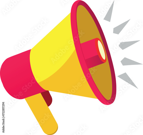 Cartoon Loudspeaker Illustration, Red Megaphone Cartoon, Funny Announcement Vector, Broadcast Communication Clipart, Public Speaker Symbol, Digital Marketing Cartoon, Doodle Promotion Illustration, Of