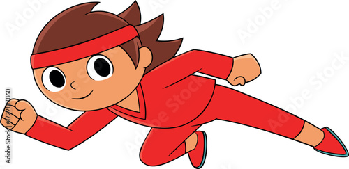 Cartoon Ninja Character, Funny Warrior Ninja, Cute Ninja Illustration, Martial Arts Cartoon, Action Ninja Drawing, Little Fighter Cartoon, Black Suit Ninja Vector, Cool Ninja Hero Cartoon, Stealth Car