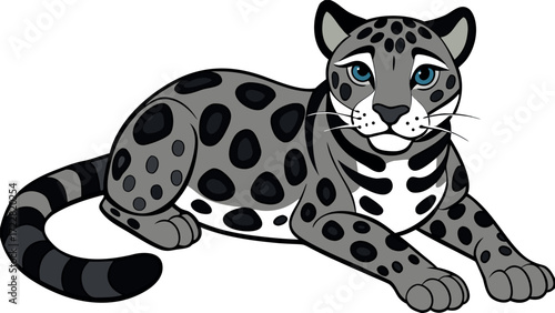 Leopard Cartoon Illustration, Cute Leopard Vector, Wild Animal Clipart, Cartoon Jungle Cat, Funny Leopard Drawing, Safari Animal Cartoon, Leopard Character Graphic, Big Cat Cartoon Art, Wildlife Carto