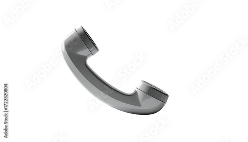 Gray phone handset icon, angled diagonally