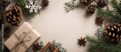 The beautiful arrangement of festive elements for a cozy holiday celebration.