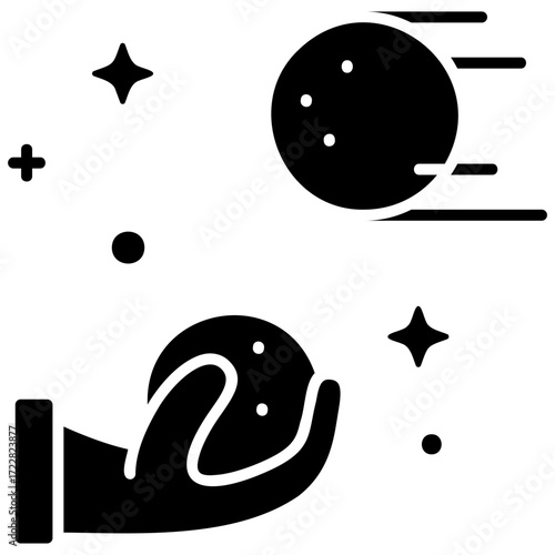 Solid Black Snowball Fight Icon