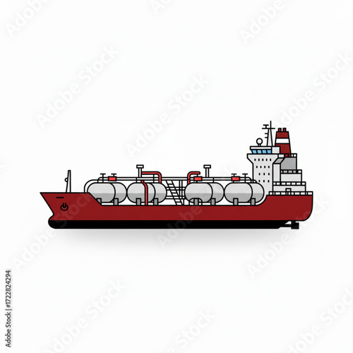 Vector Illustration of Tanker Ship 2.eps