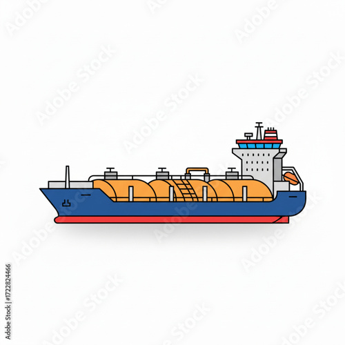 Vector Illustration of Tanker Ship 1.eps