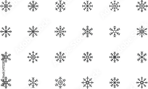 Snowflake winter icon