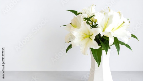 Wallpaper Mural White Lilies in Vase. Torontodigital.ca