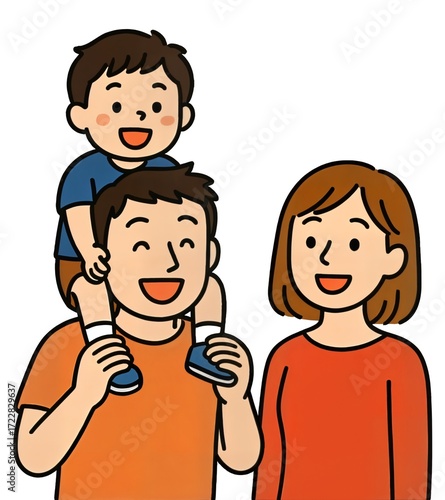 행복한,가족,엄마,아빠,아이,아들,그림,만화,삽화